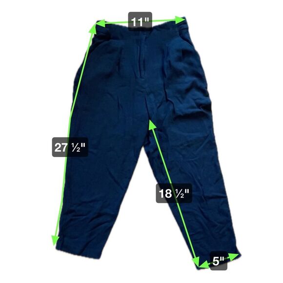 ASOS Design Black Linen Blend Lining High Rise Pants Women’s Petite Size 4 - Picture 6 of 6